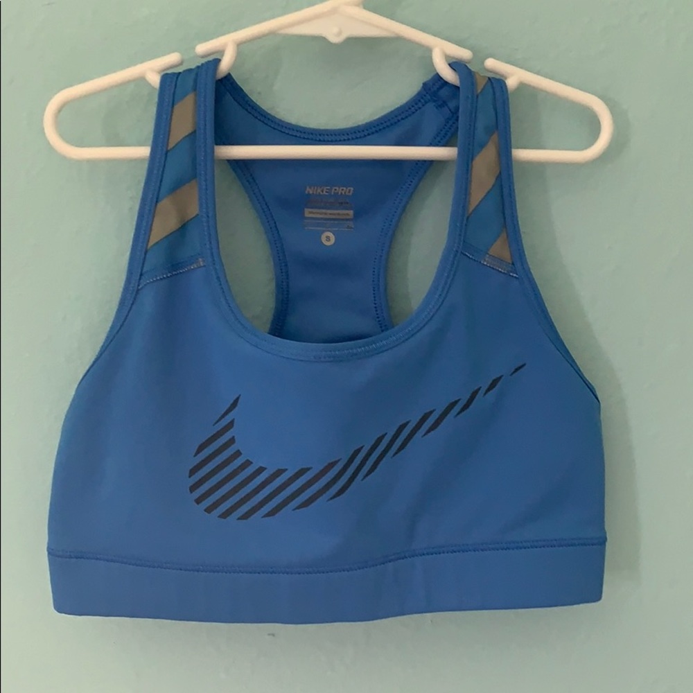 Nike Dri Fit Size Small Blue & Gray Sports Bra